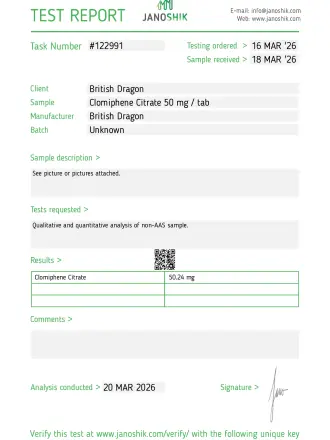 Clomiphene 50 mg - British Dragon