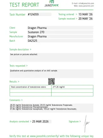Sustanon 270 - Dragon Pharma