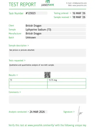 T3 Tablets 25 mcg - British Dragon