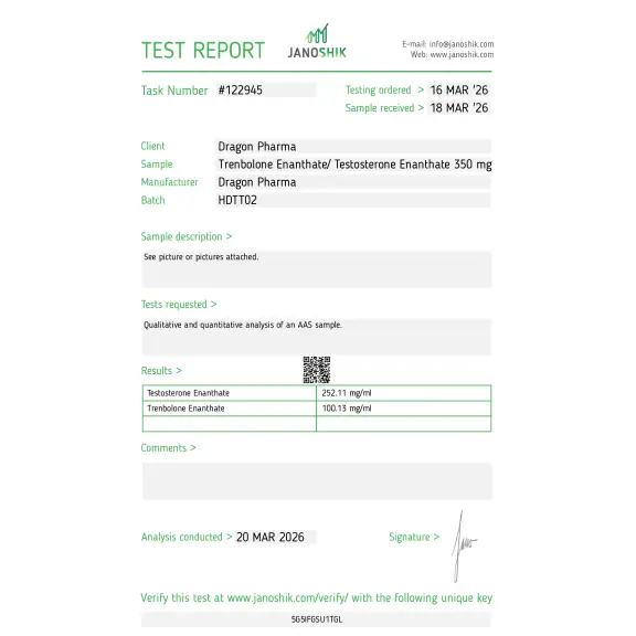 Tren/Test 350 - Dragon Pharma