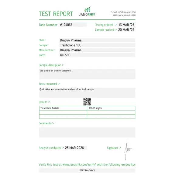 Trenbolone Esters & Suspension - Dragon Pharma